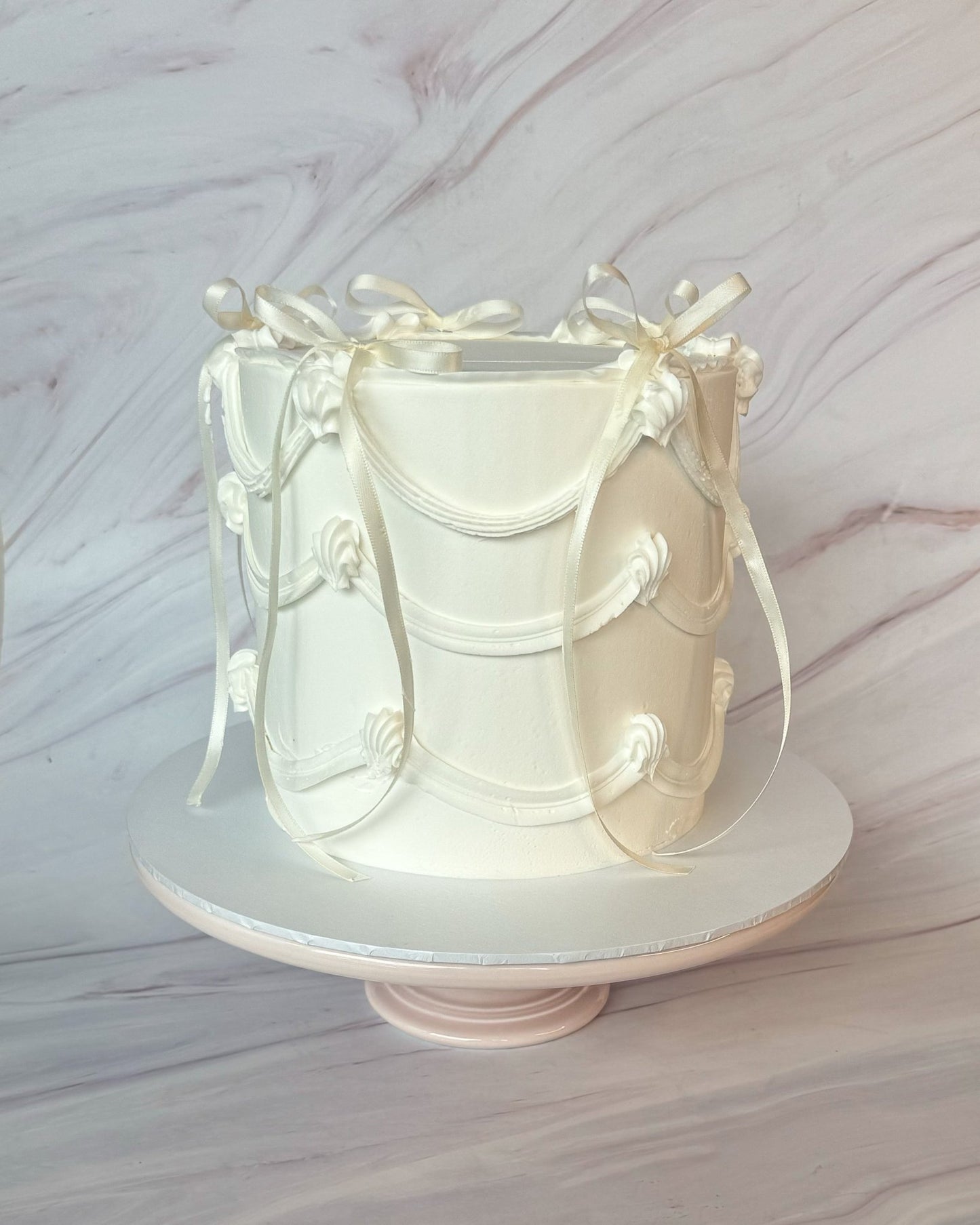 Ribbons and Bows Vintage Cake White - Flour Lane