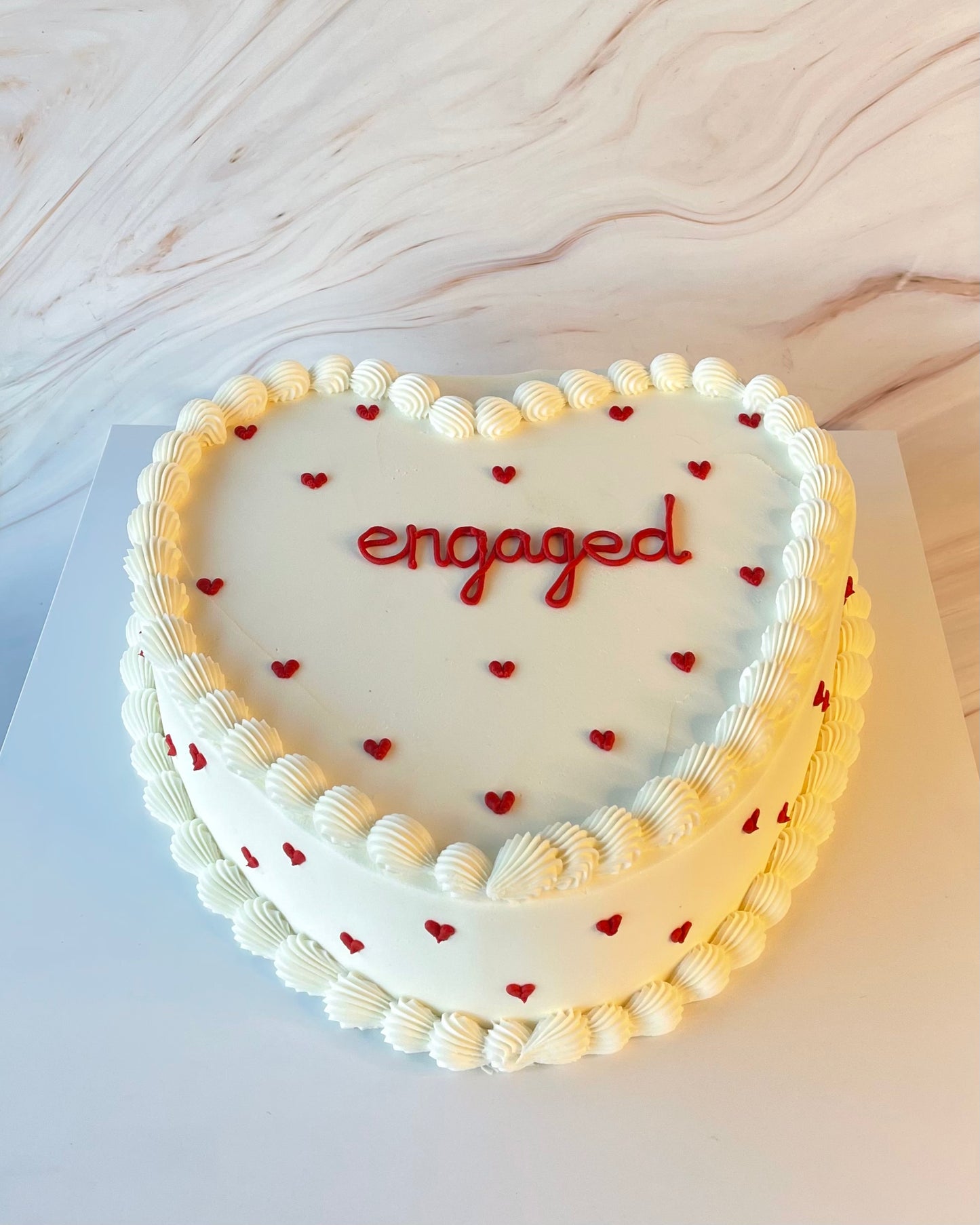 Love Me White Heart Cake Flour Lane