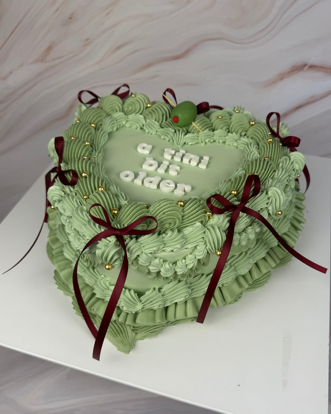 Martini Heart Cake