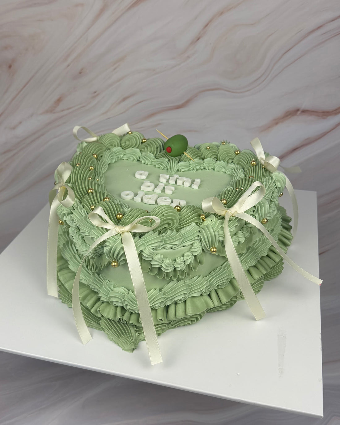 Martini Heart Cake