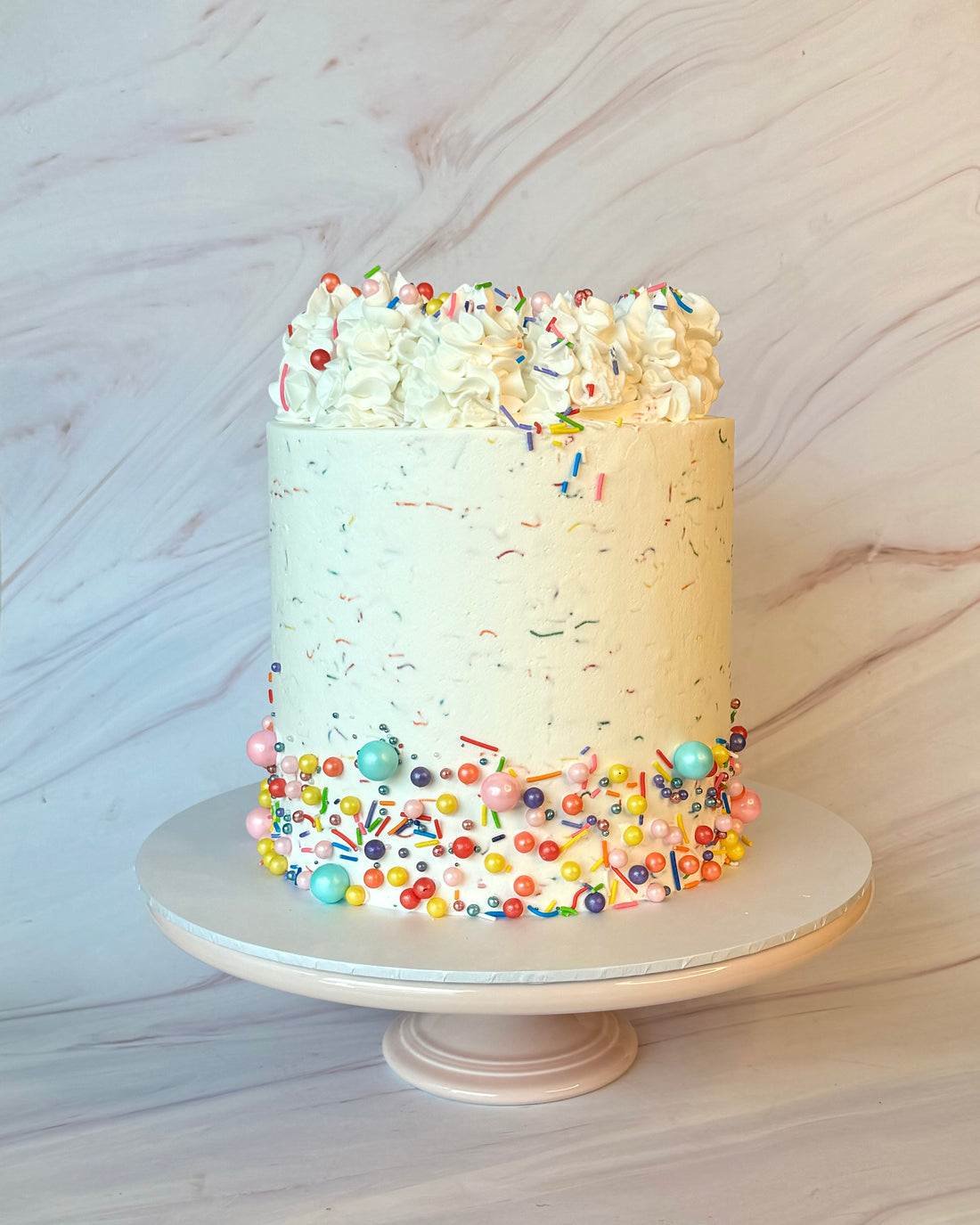 Rainbow Funfetti Cake