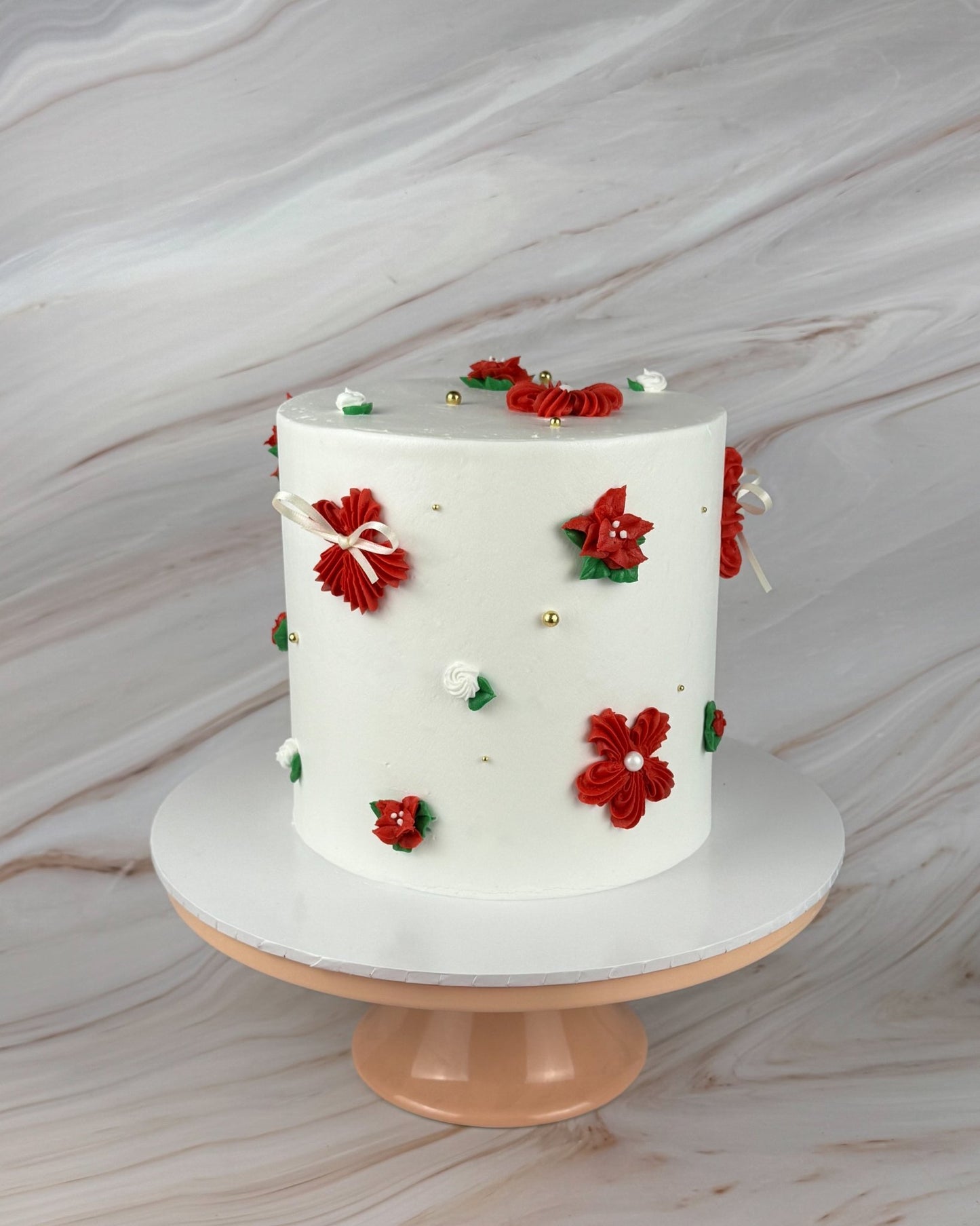 Christmas Flower Cake - Flour Lane
