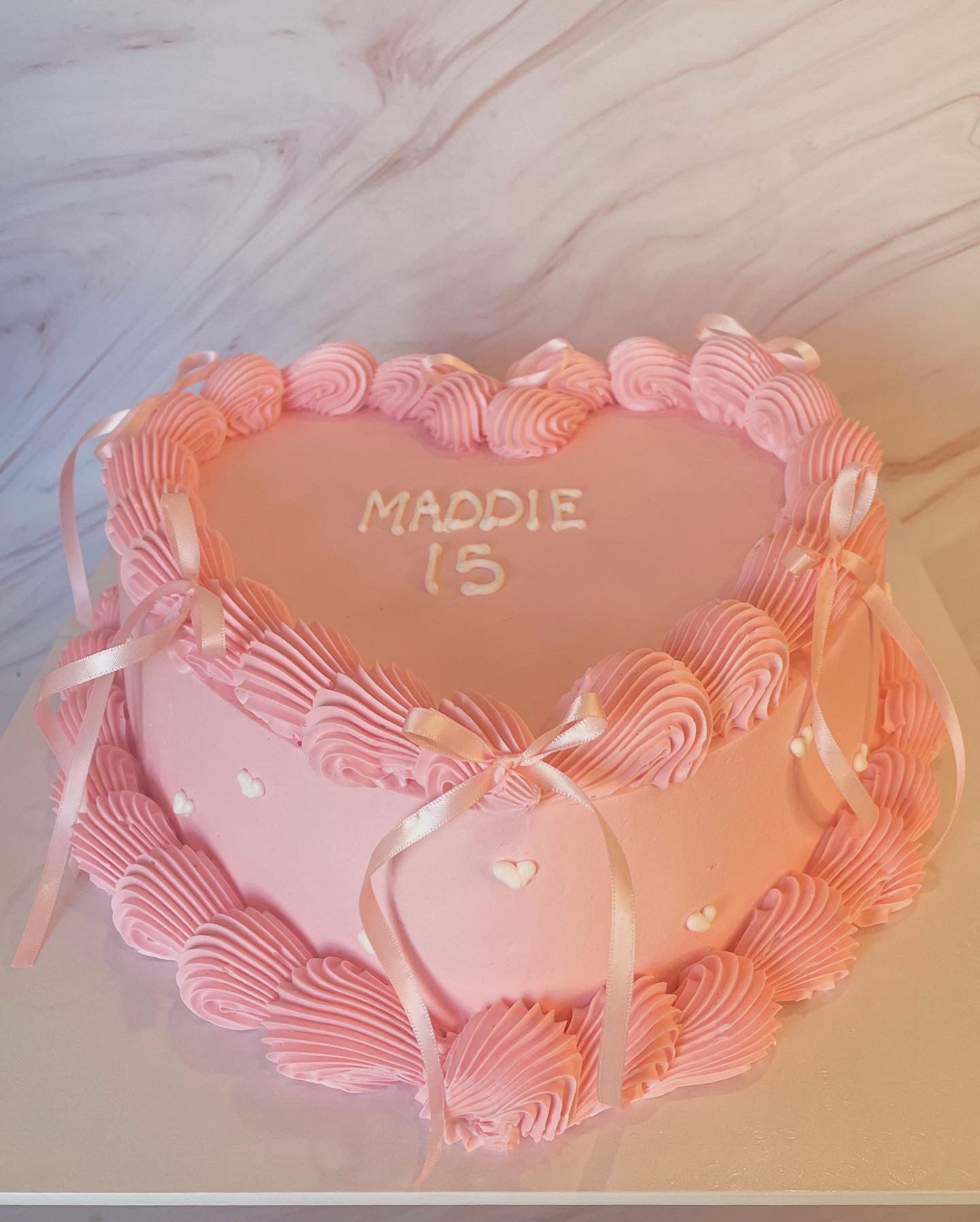 Flirty Flamingo Heart Cake - Flour Lane
