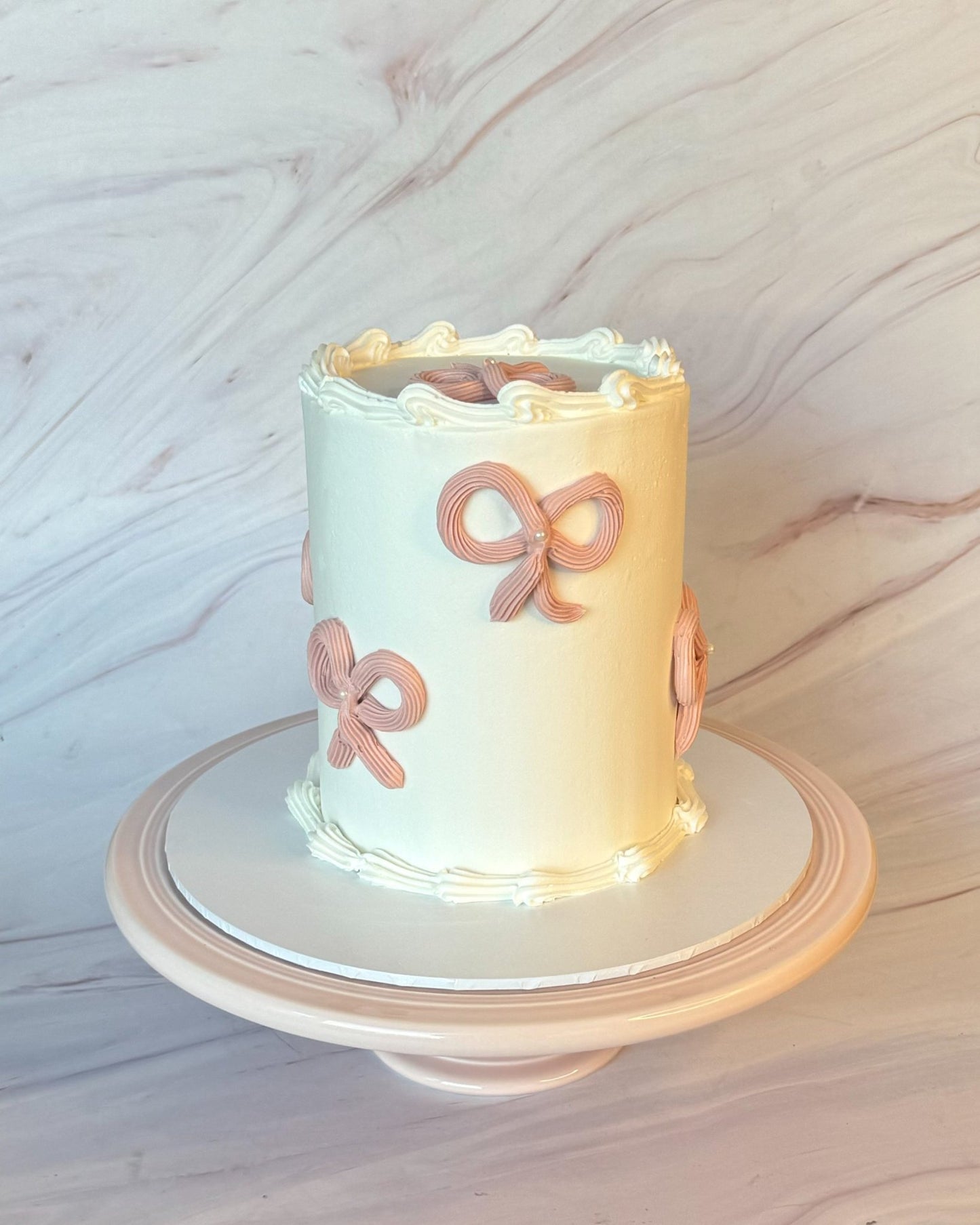 Pink Tie Event Cake - Flour Lane