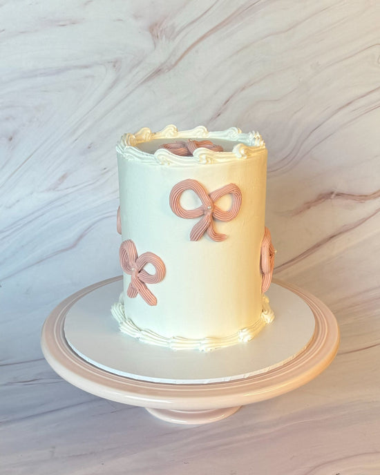 Pink Tie Event Cake - Flour Lane