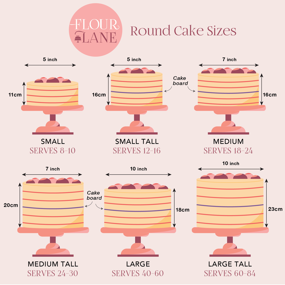 Pretty Bow Heart Cake Pink - Flour Lane