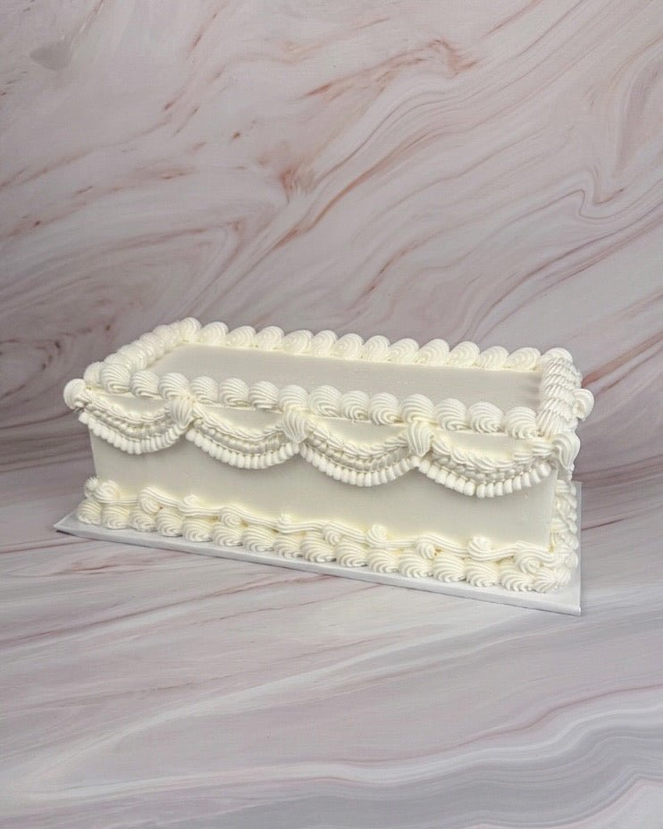 Vintage Long Rectangular cake - Flour Lane