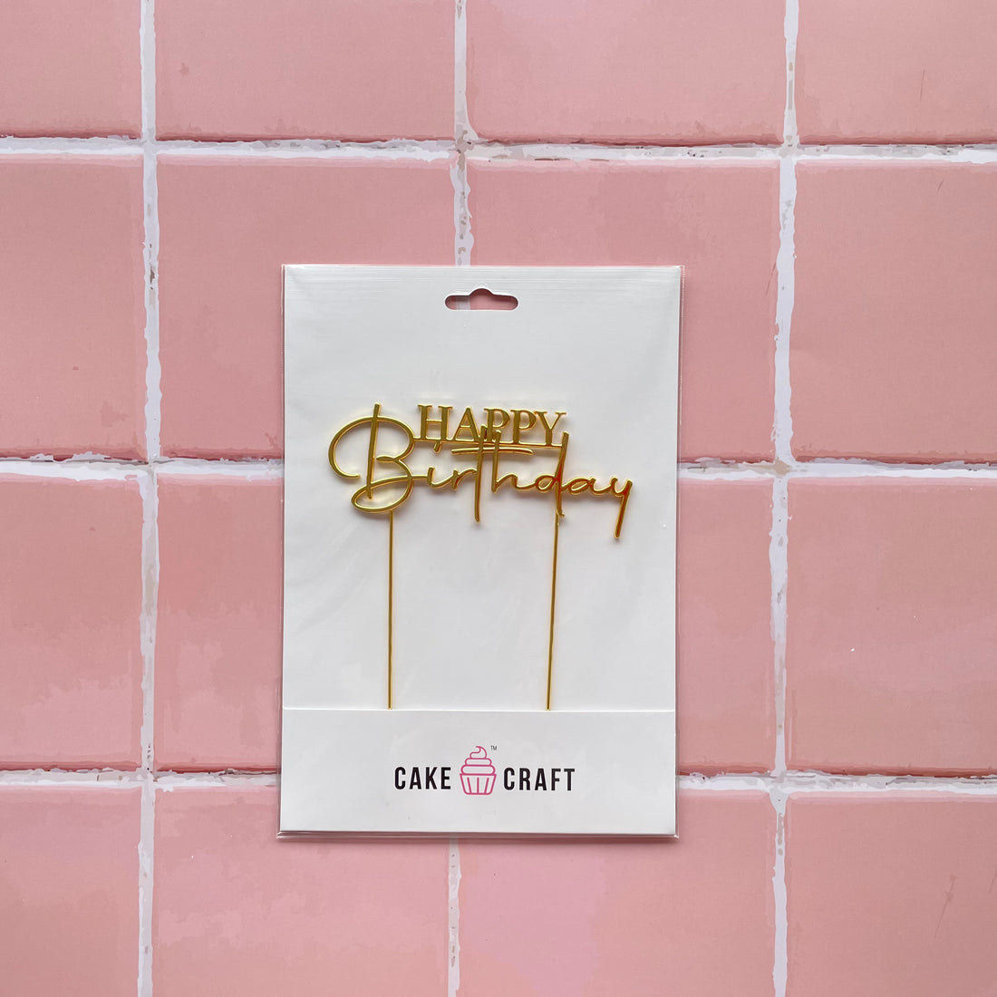 Happy Birthday Gold Topper