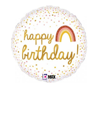 Boho Happy Birthday Balloon - Flour Lane