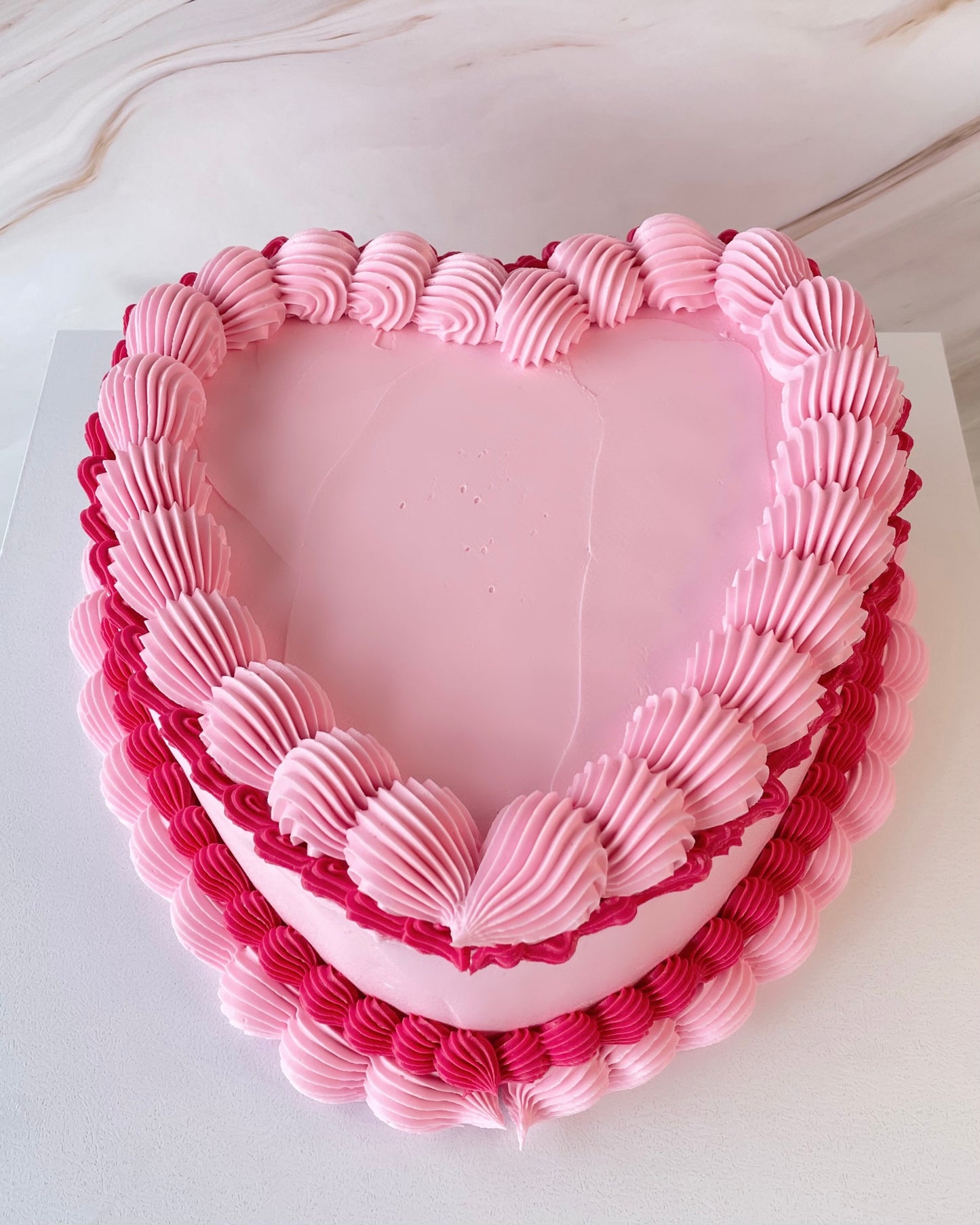 Sunset Pink Heart Cake