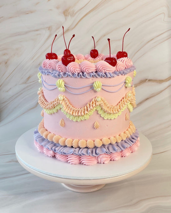 Little Miss Rainbow Vintage Cake - Flour Lane