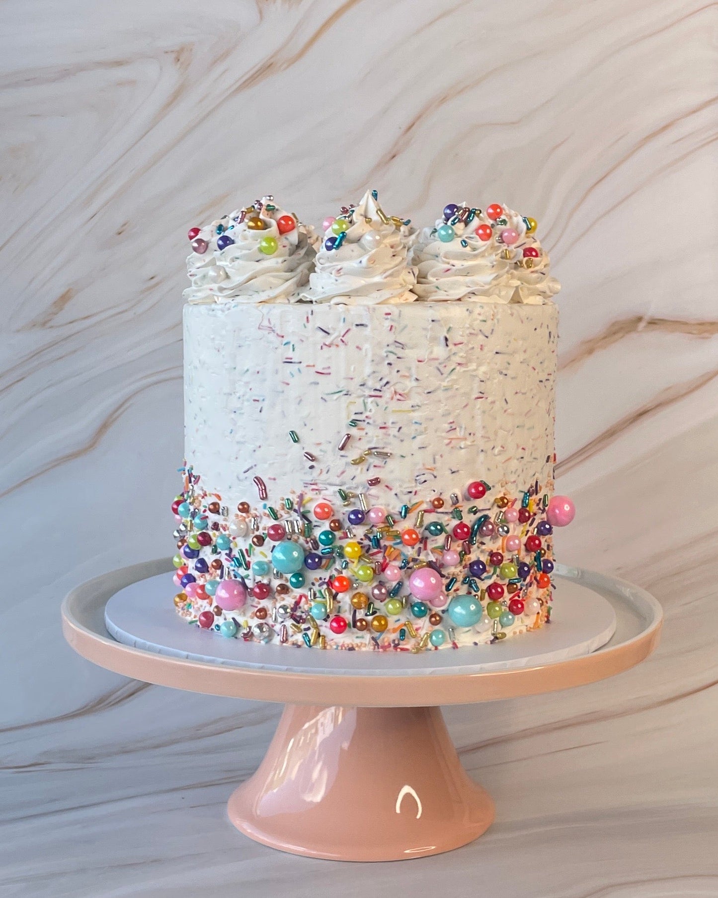 Rainbow Funfetti Cake - Flour Lane