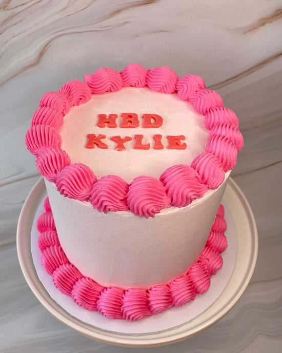 Sunset Pink Cake - Flour Lane