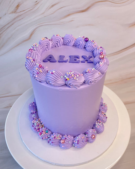 Very Violet Monochrome Cake - Flour Lane