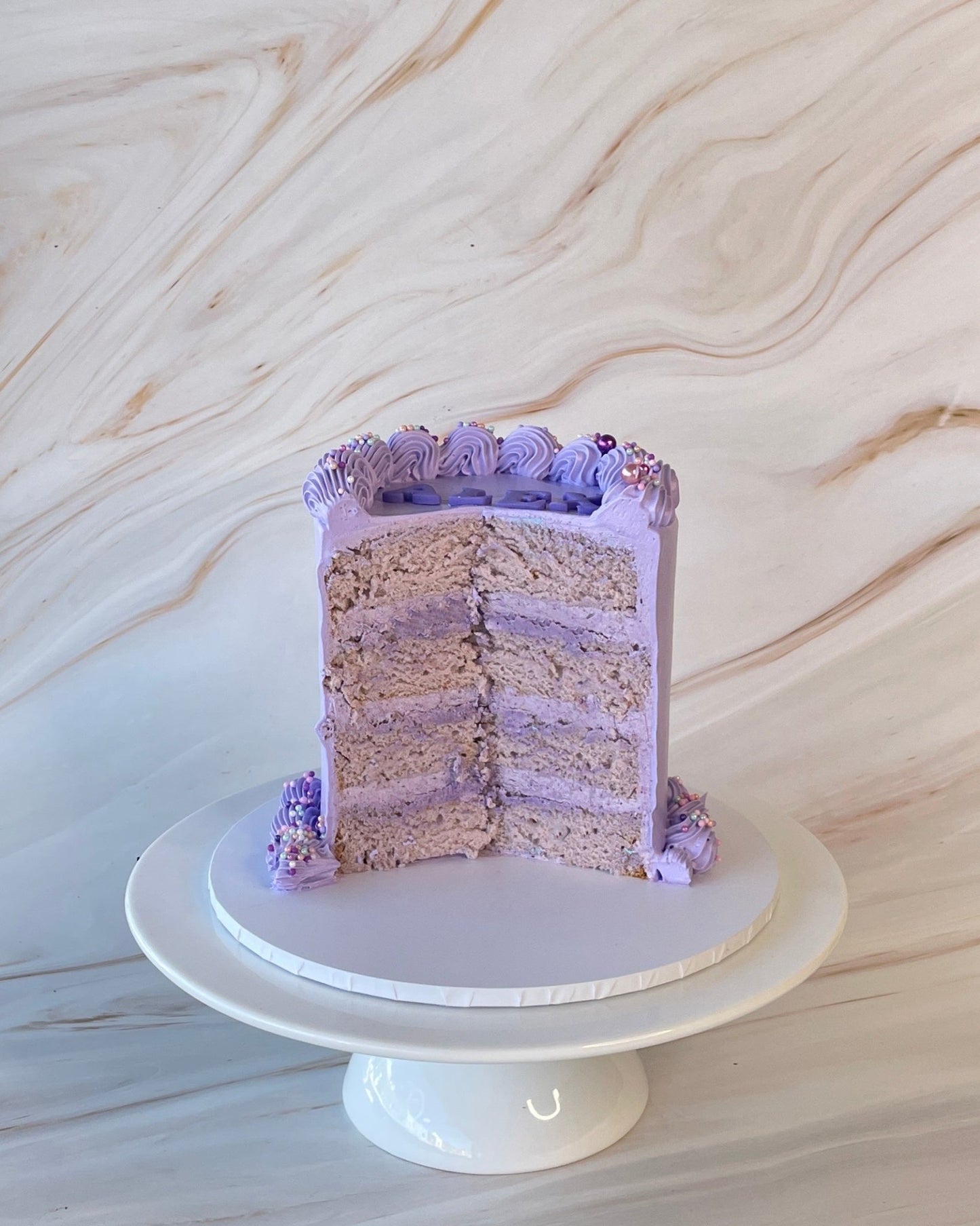 Very Violet Monochrome Cake - Flour Lane