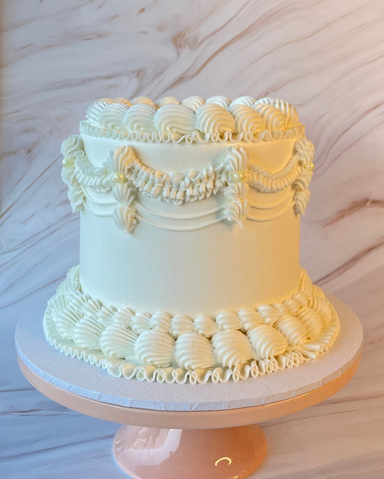 White Vintage Cake - Flour Lane